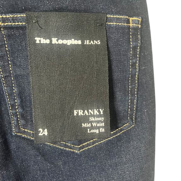 The Kooples Franky Skinny Jeans Womens 24 Dark Wash Stretch Cotton Denim - Picture 4 of 13